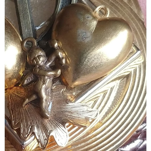 Vintage Handcrafted Love Charm Bolo Tie // Abstract Western String Tie - Picture 9 of 10